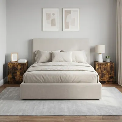 Immagine prodotto di Maison Exclusive - Comodini, set di 2 pezzi, legno impiallacciato effetto noce, dimensioni 43 x 34,5 x 47 cm