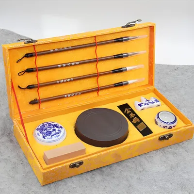 Productafbeelding van Oak penseelset voor Chinese kalligrafie - Set van 10 - Natuurlijke en veilige materialen - Complete set - Inkt