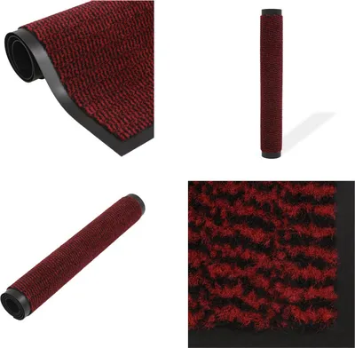 Obrázok produktu pre vidaXL Rohožka na zachytávanie nečistôt obdĺžniková všívaná 90x150 cm červená - Rohožka na zachytávanie nečistôt - Rohožky na dvere - Rohožky na dvere
