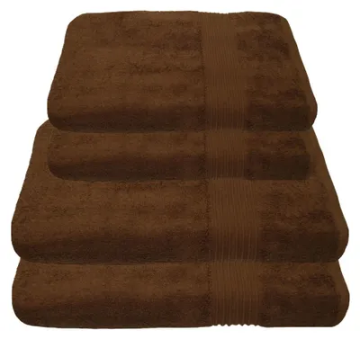 Immagine prodotto di Set di asciugamani Julie Julsen®: 2 asciugamani da 70x140 cm e 2 asciugamani da 50x100 cm. Colore: marrone cioccolato