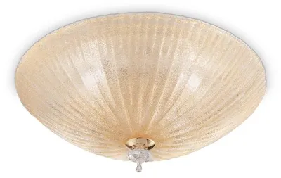 Produktbild von Klassische Muschel Bernsteinglas-Deckenleuchte 4 Lichter E27