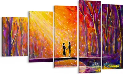 Produktbild von Bild auf Leinwand - Leinwandbild - Wald Baum Natur - 100x60cm - Wand Bild - Wanddeko - Wandbilder - Leinwanddruck - Bilder - Kunstdruck - Wanddekoration - Leinwand bilder - Wandkunst - EG100x60-3965
