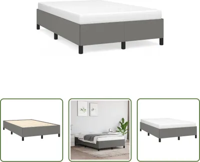 Produktbild von The Living Store Bettgestell Dunkelgrau 120x190 cm Stoff