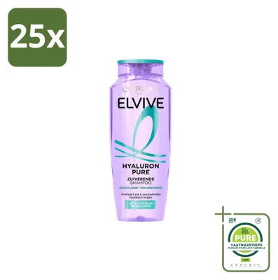 Obrázok produktu pre 25 kusov šampónu L'Oréal Paris Elvive Hyaluron Pure, objem 250 ml – veľké balenie