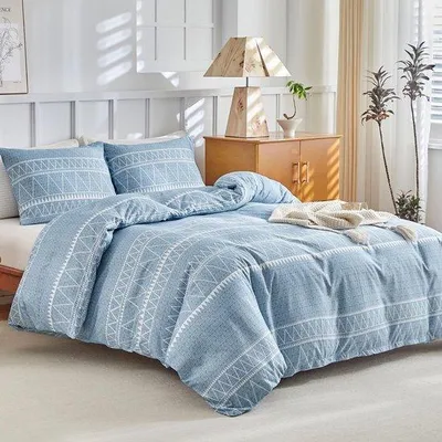 Produktbild von Unyqoos® Stylish Bohemian Bettwäsche in Blau mit Mikrofaser-Bettbezug