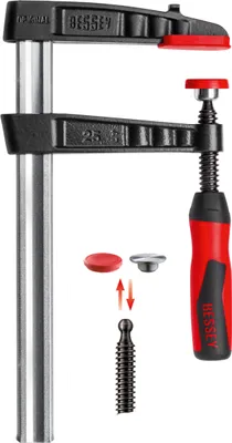 Produktbild von Tempergussschraubzwinge TG-2K Spann-W.1000mm A.175mm 2K-Griff 32x10mm BESSEY