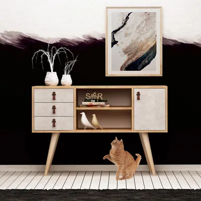 Image de Skye Decor, İndira- İndiraMDD, couleur chêne, blanc, commodes, 80x120x40 cm, panneau de particules 100 % mélaminé