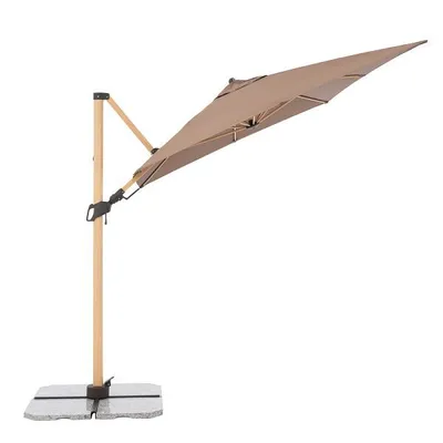 Immagine prodotto di Doppler ALU WOOD 220 x 300 cm - ombrellone da giardino oscillante con palo laterale con protezione ULTRA UV : Design in tessuto - 846