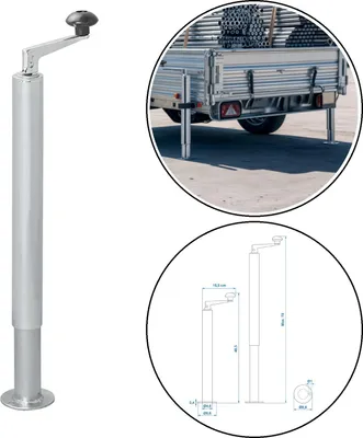 Produktbild von 1 x Anhängerstütze für hinten am Anhänger 400-650 mm Rohrstütze 300 kg