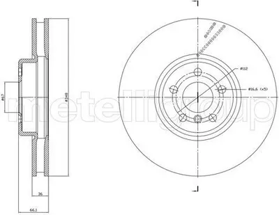 Produktbild von METELLI Bremsscheibe für BMW 3 Touring (G21) 348,0mm 23-1867C