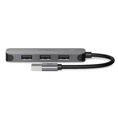 Image de Nedis USB-Hub / USB-A mâle / 4x USB A femelle / 4-Port port(s) / USB 2.0 / USB 3.2 Gen 1 / Alimentation par USB