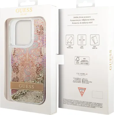 Produktbild von Guess Guhcp14Xlflsd Iphone 14 Pro Max 6,7"" Złoty/Gold Hardcase Paisley Liquid Glitter