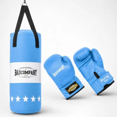 Produktbild von Boxsack Boxhandschuhe Kinder Boxset - 55 x 25 cm - Pvc-Boxhandschuhe 227 g - Für Kinder bis 12 Jahre