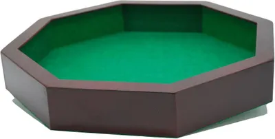 Immagine prodotto di HOT Games gioco dei dadi pista ottagonale MDF feltro verde 38cm