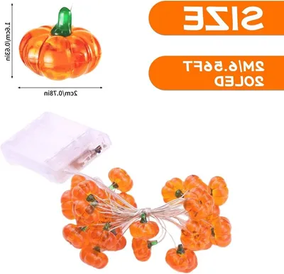 Stimmungsvolle Kürbis Lichterkette von 2 Metern für Halloween, Karneval und Feste