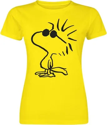 Produktbild von Peanuts T-Shirt Damen Woodstock gelb Fan-Merch, Filme, TV-Serien 100% Baumwolle S