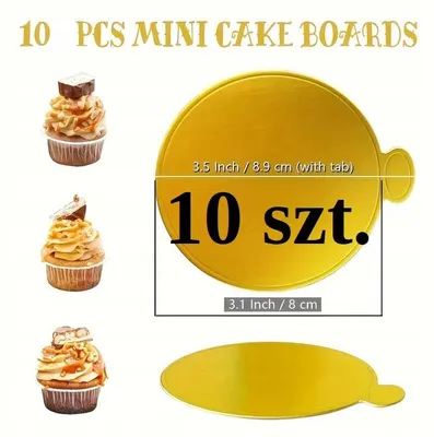 Produktbild von Sweet Yarco Monoporcions-Untersetzer Rund Gold 8cm 10 Stück