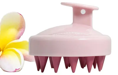 Zdjęcie produktu dla Masażer do skóry głowy, ergonomiczny uchwyt, materiał: tworzywo sztuczne, kolor: różowy