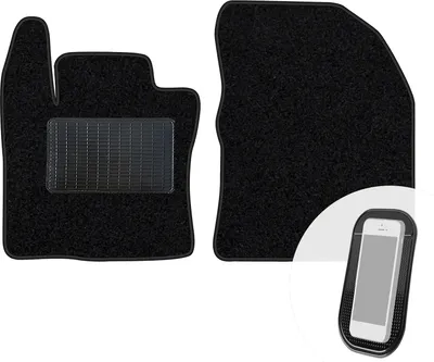 Produktbild von moto-MOLTICO Vorne Fußmatten Auto Velours Autoteppiche Schwarz Automatten Set 2-teilig passend für Toyota Verso 2009-2018