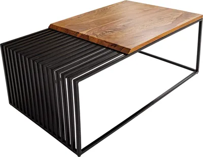 Image de Table basse 100 cm en bois, design moderne pour le salon - ACHETER MAINTENANT