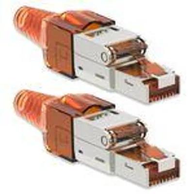 Produktbild von Netzwerkstecker Cat7 CAT 7 RJ45 Stecker 2x Steckverbinder werkzeuglos geschirmt