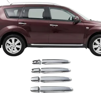 Image de Couverture de poignée de porte pour Mitsubishi Outlander 2006-2020 Acier Inox