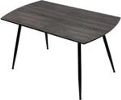 Produktbild von Esstisch Sabina ausziehbar 140-180 x 80 cm 6-10 Personen Küchentisch mit Metallgestell für Küche, Esszimmer Holz Optik,Farbe:Dunkelgrau