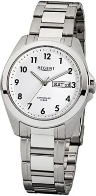 Produktbild von Regent Herrenarmbanduhr Edelstahl F524