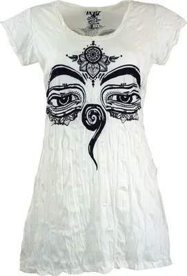 Produktbild von Sure Long Shirt, Minikleid Buddhas Augen - Weiß, Damen, Baumwolle, Größe: S