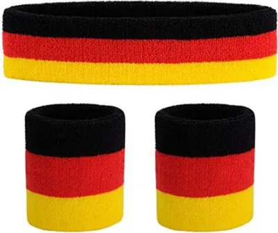 Produktbild von Kinder Sport-Schweißband Set - Bequeme Baumwoll-Schweißbänder für Basketball, Fußball