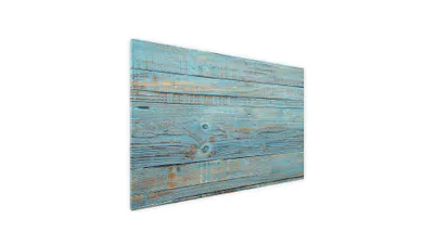 Produktbild von Metallische Magnettafel BLAUES BRETT RETRO HOLZ 60x40cm MetalBoards Memoboard für jede Art von Magneten Magnetpinnwand zum Beschriften + 4 Marker, 10 Magnete und Schwamm im Lieferumfang