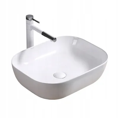Zdjęcie produktu dla Umywalka Nablatowa Ceramiczna Stawiana Biała 41X31