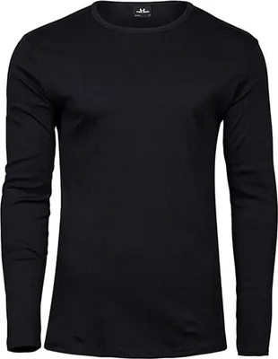 Obrázok produktu pre Tee Jays 530 | Pánske tričko Interlock s dlhým rukávom - farba: čierna - veľkosť: 3XL