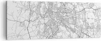 Produktbild von Bild auf Leinwand - Leinwandbild - Einteilig - Stadt Karte Rom - 140x50cm - Wand Bild - Wanddeko - Wandbilder - Leinwanddruck - Bilder - Wanddekoration - Leinwand bilder - Wandbild - AB140x50-4682