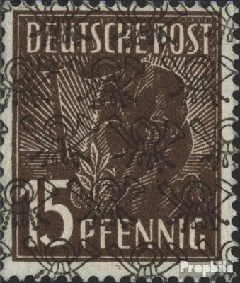 Produktbild von Briefmarken Bizone (Alliierte Besetzung) 1948 Mi 41II postfrisch Posthörnchen (Netzaufdruck)