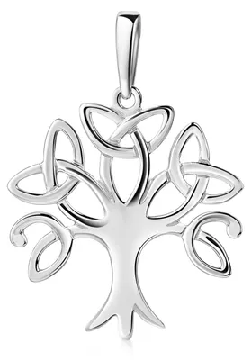 Produktbild von MATERIA by Matthias Wagner Lebensbaum Anhänger keltisch 925 Silber rhodiniert wahlweise mit Halskette KA-316