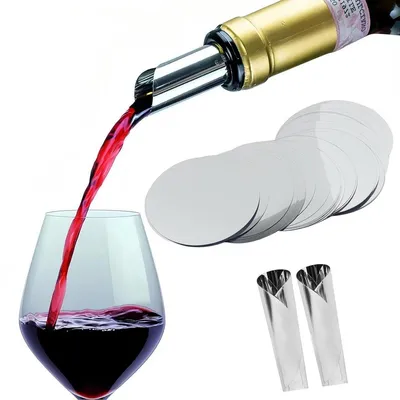 Tropffreier Weinausgießer (60 Stück) für Feste und Hochzeiten - Wiederverwendbare Schenkhilfe für Weinflaschen - Ideal für