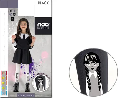 Produktbild von Halloween-Strumpfhose für Mädchen BLACK Graphite 140-146