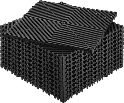 Produktbild von Drainagematte für Garage - Bodenfliesen Modular - ineinandergreifend - 31x31cm