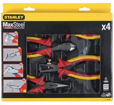 Obrázek produktu pro STANLEY MAX STELL VDE KLEŠTĚ SADA 4 ks.