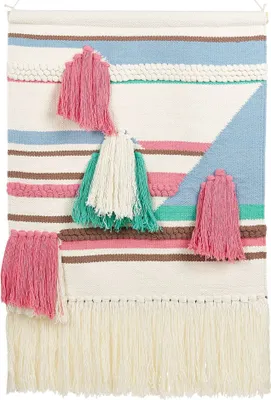 Zdjęcie produktu dla BELIANI Dekoracja ścienna wielokolorowa bawełniana ręcznie robiona ozdoba na ścianę z frędzlami boho nowoczesna do salonu sypialni