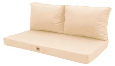 Image de Coussins pour salon de jardin déhoussable 100x50cm - Beige