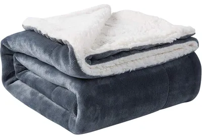 Productafbeelding van Luxe Knuffeldeken Lamsvachtlook Grijs