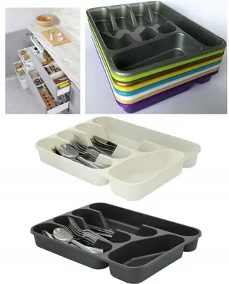 Produktbild von No-Name Kunststoff Besteckkasten Organizer Schubladeneinsatz