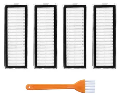 HEPA-Ersatzfilter, 4 Stück, für Roborock Qrevo Curv/Edge/Pro u.a.