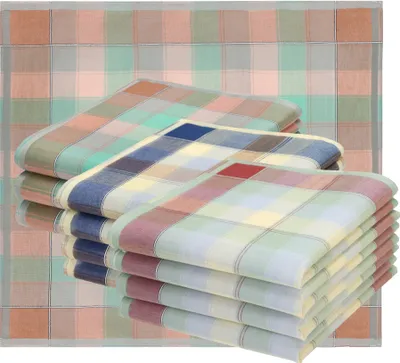 Produktbild von Betz 12 Stück Damen Stoff Taschentücher Paloma III Größe 30x30 cm 100% Baumwolle Farbe - Dessin 7