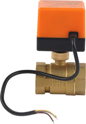 Produktbild von 1Stück AC 220V G1-1/4 DN32 2-Wege 3-Draht 2-Punkt-Steuerung Messing Elektrischer Motorisierter Kugelhahn