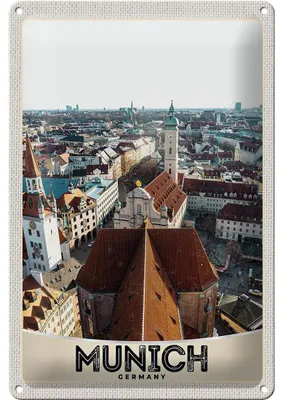 Produktbild von Blechschild Reise 20x30cm München Altstadt Deutschland Kirche