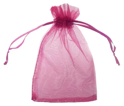 Produktbild von Geschenkbeutel Organza | 9 x 12 cm Fuchsia 10 Stück