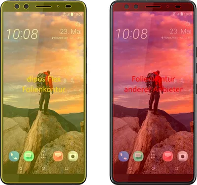 Produktbild von 3x Schutzfolie für HTC U12 Plus Folie, 100% Displayabdeckung, dipos Flex